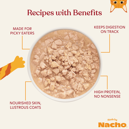 Made By Nacho Minced Cage-Free Chicken Recipe with Bone Broth Cat Food (2.5 oz Cup - 10 Pack)