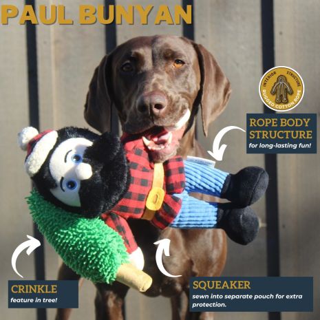 Tall Tails Paul Bunyan Rope Body Dog Toy