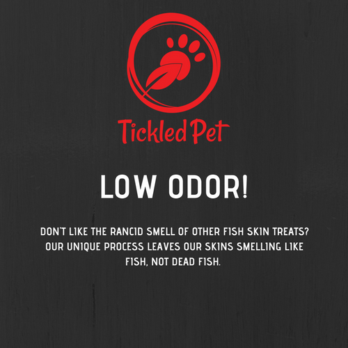 Tickled Pet Whole Salmon Skin Dog Treats