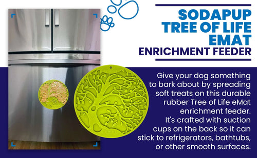 SodaPup Tree Of Life Emat Enrichment Lick Mat With Suction Cups