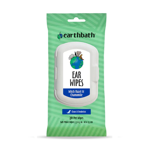 Earthbath Ear Wipes with Witch Hazel & Chamomile for Dogs and Cats