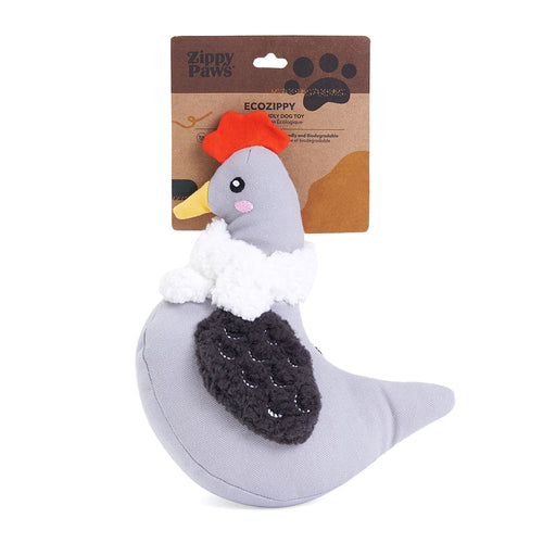 Zippy Paws ecoZippy Cotton Cuddler Chicken Dog Toy