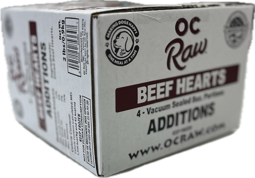 OC Raw Dog Beef Hearts Additions (2 LB)