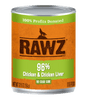 Rawz 96% Chicken & Chicken Liver Dog Food