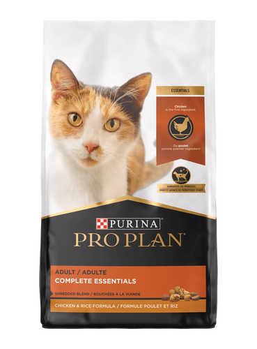Purina Pro Plan Adult Complete Essentials Shredded Blend Chicken & Rice Formula Dry Cat Food