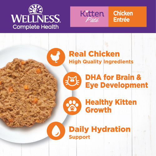 Wellness Complete Health Kitten Chicken Pate Canned Wet Food