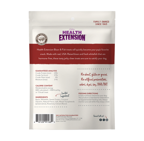 Health Extension Bison & Fish Jerky Dog Treats
