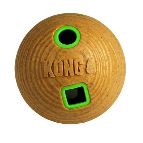 KONG Bamboo Treat Dispenser Feeder Ball Dog Toy