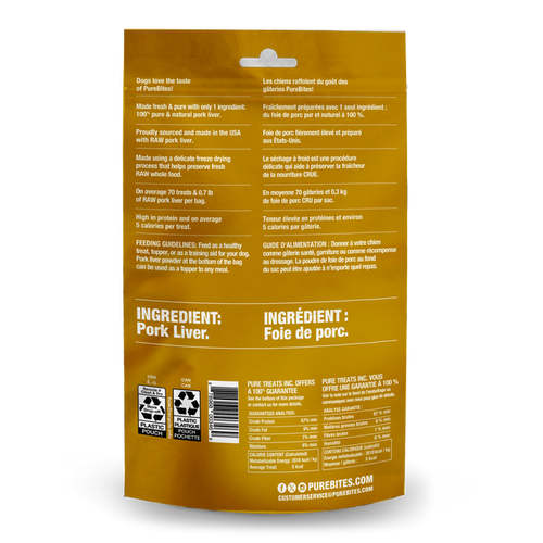 PureBites Pork Freeze Dried Dog Treats
