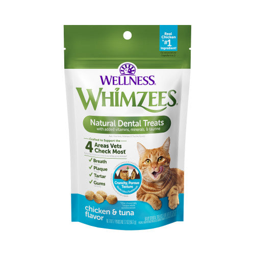 Whimzees Natural Cat Dental Treats Chicken & Tuna Flavor