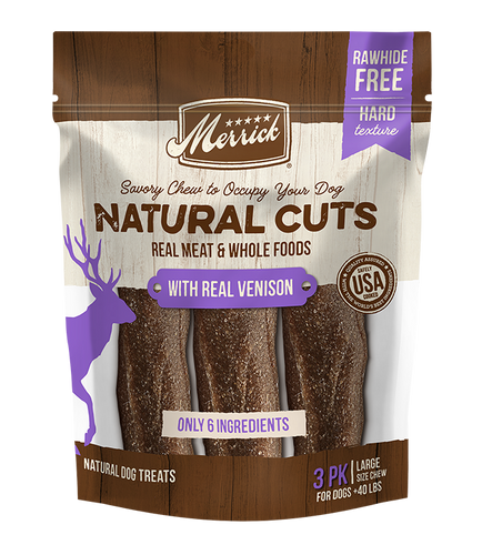 Natural Cuts with Real Venison - For Large Dogs (+40 lbs) (3 Piece)