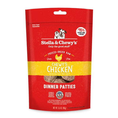 Stella & Chewy's Freeze-Dried Raw Dinner Patties for Dogs - Chewy's Chicken Recipe (14-oz)