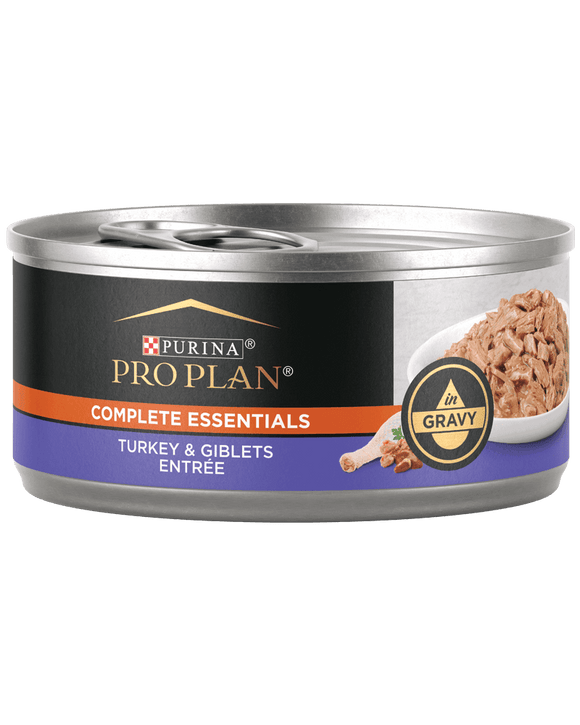 Purina Pro Plan Complete Essentials Turkey & Giblets Entrée In Gravy Wet Cat Food (5.5 oz)